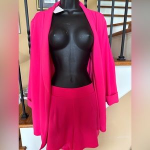 Hot Pink Blazer Short Set-BWT